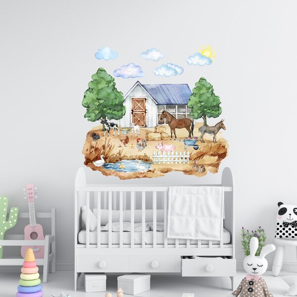 180x150cm Farma - textilná nálepka na stenu Veľkosť: 120x110 cm