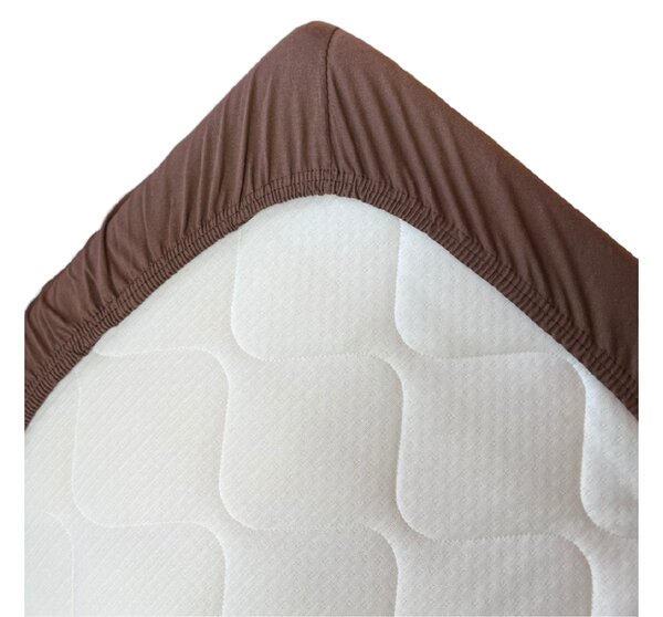 Jersey plachta Didatex - DARK BROWN 23 Rozmer: 90x200 cm