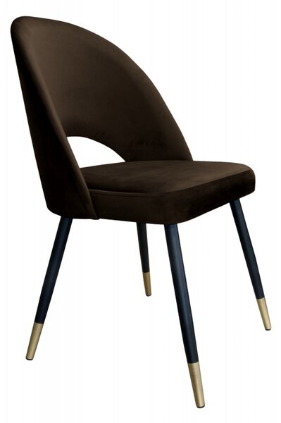 Moderná jedálenská stolička Lovikka čierno-zlaté nohy Magic velvet 05