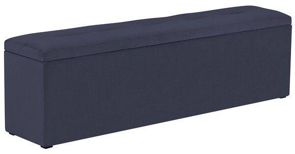 Modrá Lavica k posteli s úložným priestorom Mi – 140 × 34 × 47 cm 140 × 34 × 47 cm KOOKO HOME