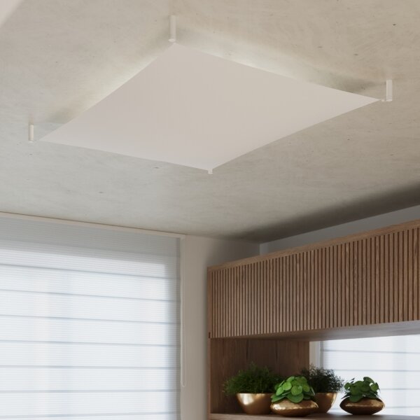 Sollux SL.0738 - LED stropné svietidlo LUNA 4xG13/8,5W/230V 105x105 cm biela