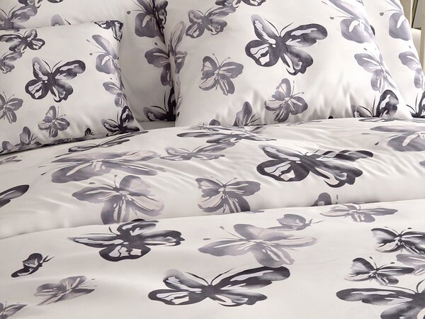 Obliečky z mikrovlákna BLACK BUTTERFLY krémové Rozmer obliečky: 2 ks 70 x 80 cm | 160 x 200 cm