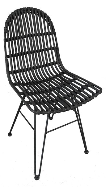 Čierna Stolička RATTAN – 50 × 60 × 84,5 cm 50 × 60 × 84,5 cm SIT MÖBEL