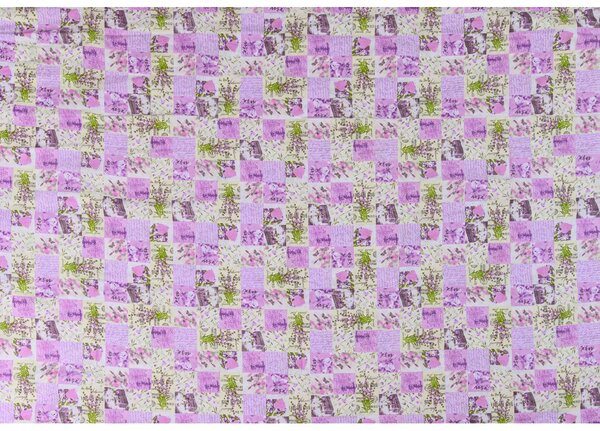 Bavlnené obliečky LEVANDUĽA fialové hotelové vrecko Rozmer obliečky: 70 x 90 cm | 140 x 200 cm