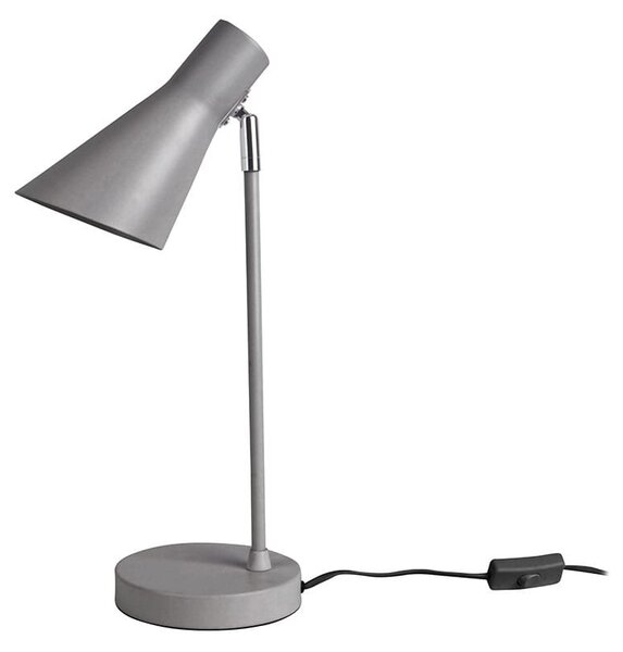 LEITMOTIV Stolná lampa Beaufort Metal – matná šedá 46 cm x 23 cm