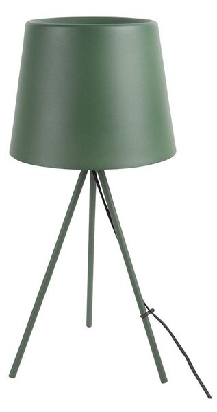 LEITMOTIV Stolná lampa Classy Metal – tmavozelená 57 cm x 27,5cm