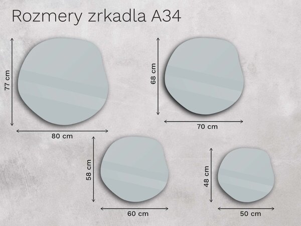 Organické LED zrkadlo s osvetlením A34
