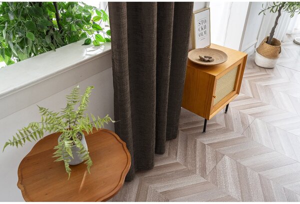 Zatemňovacia záclona LOOM VELVET 140x250 cm, hnedá Zavesenie: Kovové krúžky