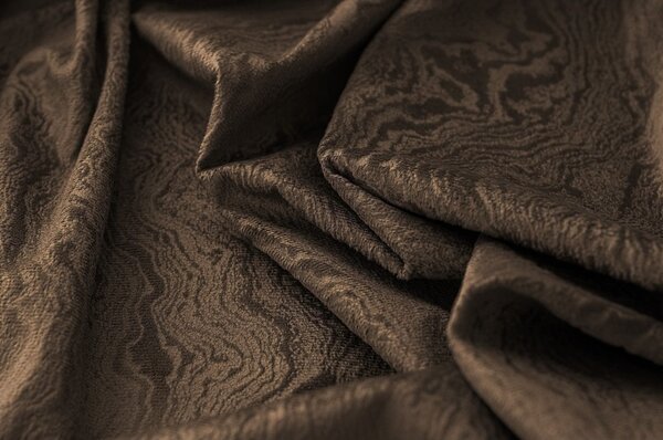Zatemňovací záves DUNES VELVET 140x250 cm, hnědý Zavesenie: Riasiaca páska