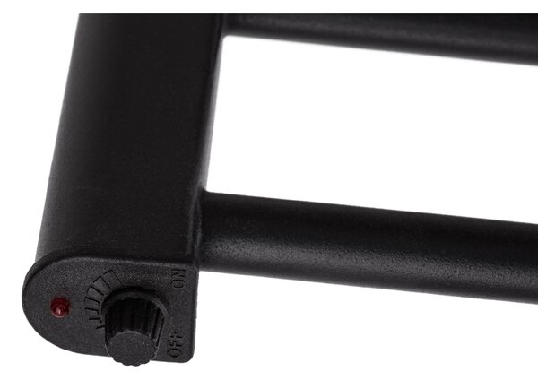 CERANO - Elektrický sušiak uterákov Domenico - 187 W - čierna matná - 1160x550 mm