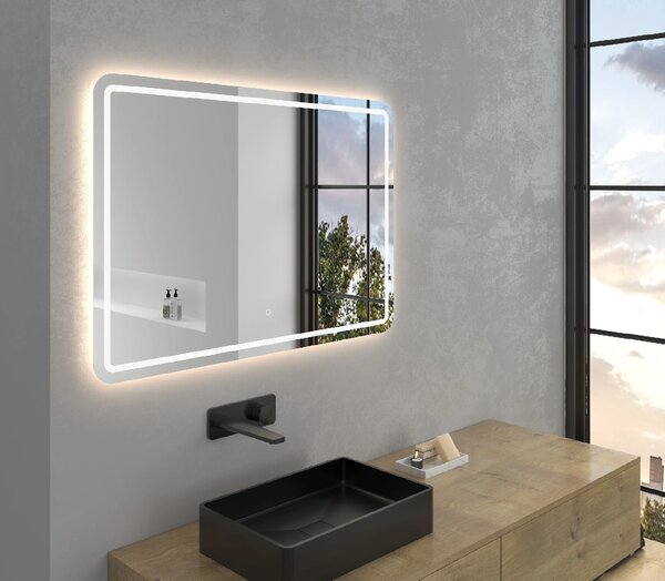 CERANO - Kúpeľňové LED zrkadlo Aspetto - 100x70 cm