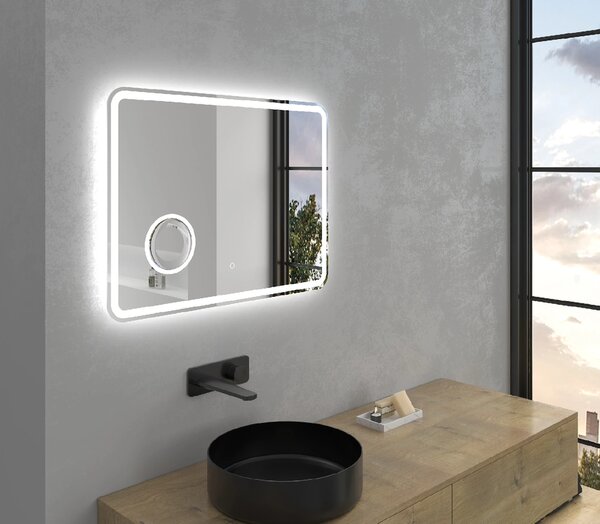 CERANO - Kúpeľňové LED zrkadlo Lucido - 80x60 cm