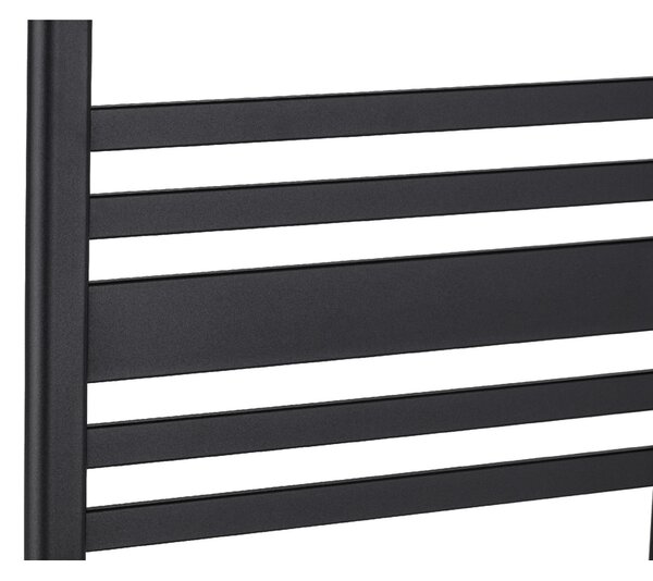 CERANO - Kúpeľňový radiátor Enrico - bočné pripojenie - 559W - čierna matná - 1210x550 mm