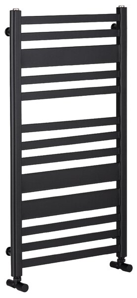 CERANO - Kúpeľňový radiátor Enrico - bočné pripojenie - 467W - čierna matná - 970x550 mm