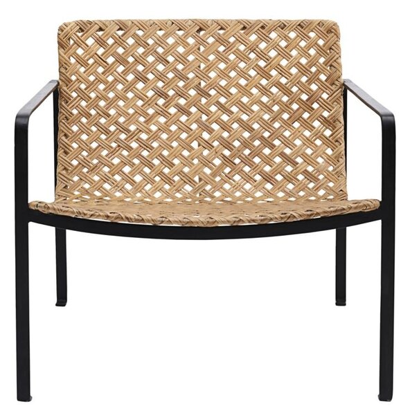 Hnedé Ratanová stolička s podrúčkami Habra 69 × 66 × 64 cm HOUSE DOCTOR