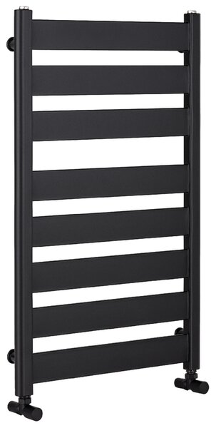 CERANO - Kúpeľňový radiátor Marco - bočné pripojenie - 698W - čierna matná - 920x550 mm