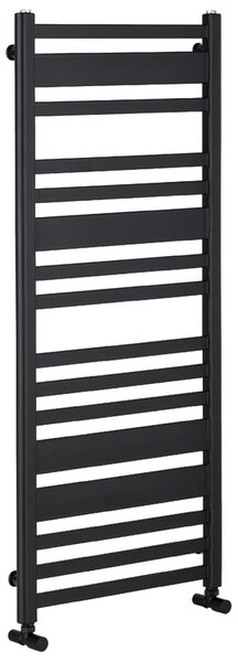 CERANO - Kúpeľňový radiátor Enrico - bočné pripojenie - 559W - čierna matná - 1210x550 mm