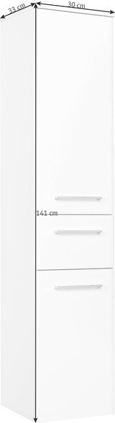 STREDNE VYSOKÁ SKRINKA, biela, 30/141/33 cm Xora - Kúpeľňové skrinky