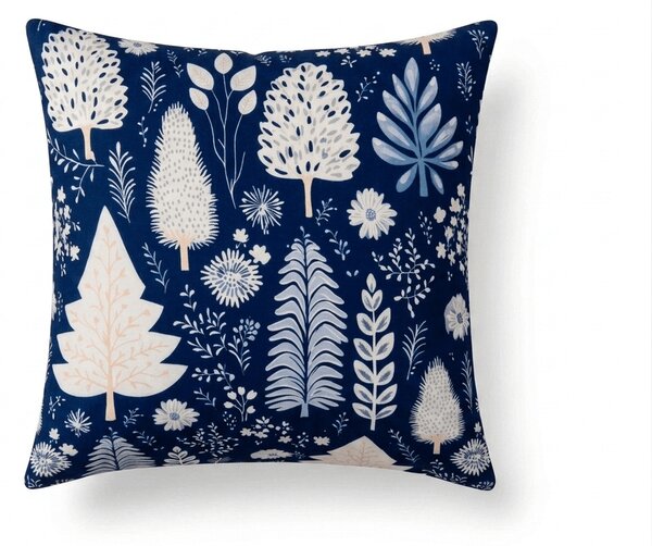 Obliečka na vankúš z mikrovlákna INDIGO BLOOM 45x45 cm, modrá