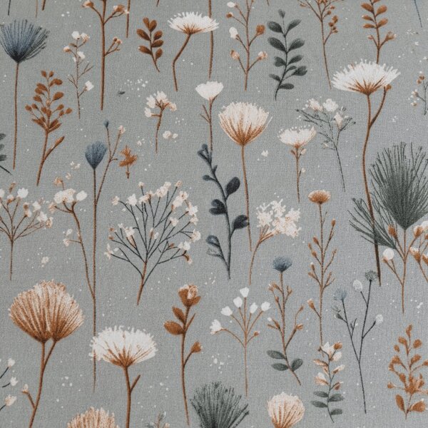 Obliečky z mikrovlákna BOTANIC FIELD sivé Rozmer obliečky: 70 x 90 cm | 140 x 200 cm