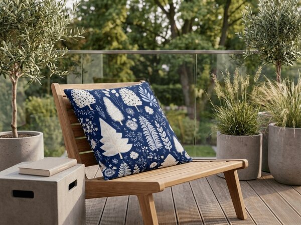 Obliečka na vankúš z mikrovlákna INDIGO BLOOM 45x45 cm, modrá