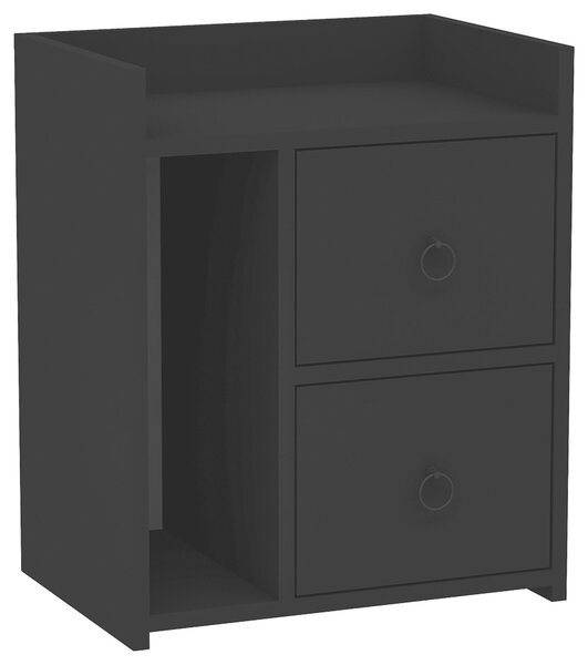 NOČNÝ STOLÍK, čierna, 50/60/35 cm MID.YOU - Online Only spálne, Online Only