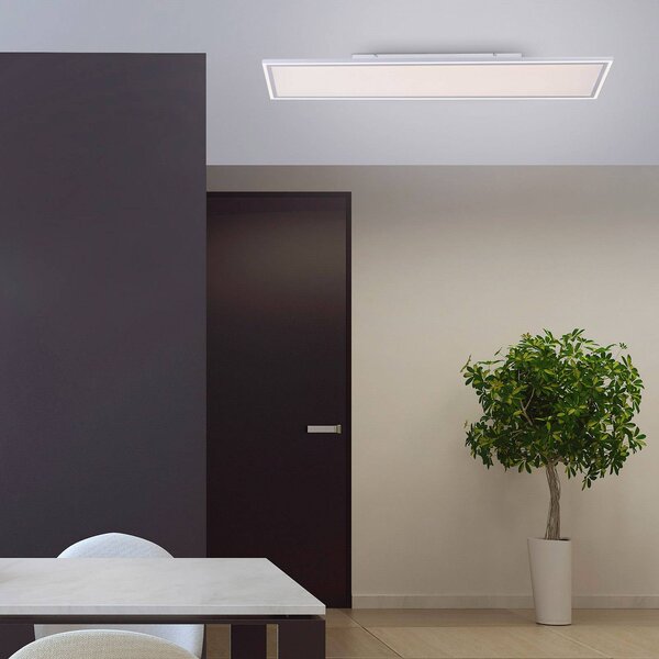 JUST LIGHT. GmbH LED panel Edging, tunable white, 121 x 31 cm, Biela / opálová, Kuchyňa, Plast, Moderný, Stropné svetlo