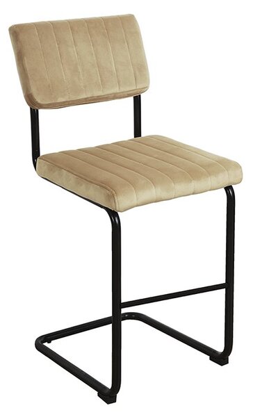 Sada 2 ks: Béžová barová stolička Keen Velvet 47 × 56 × 102 cm LEITMOTIV