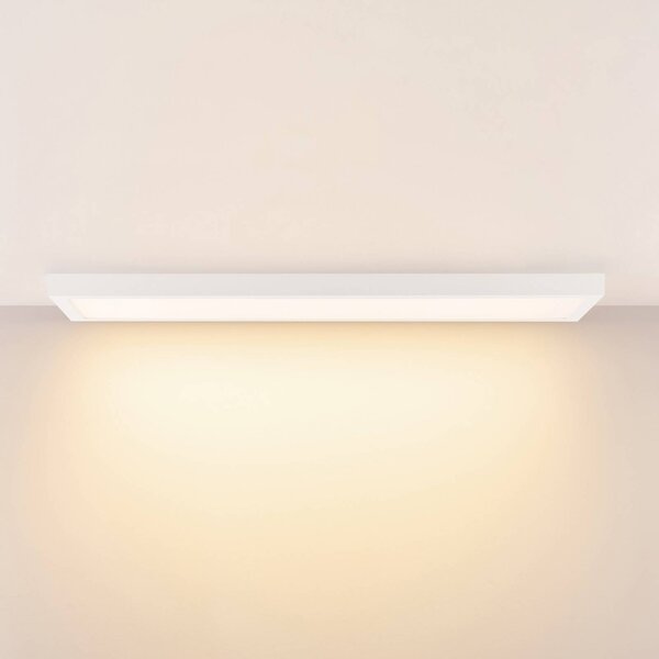 LED panel PRO OFFICE SANO, 123 x 33 cm, stmievateľné, biely kov, Biela / opálová, Pracovňa / Kancelária, Hliník