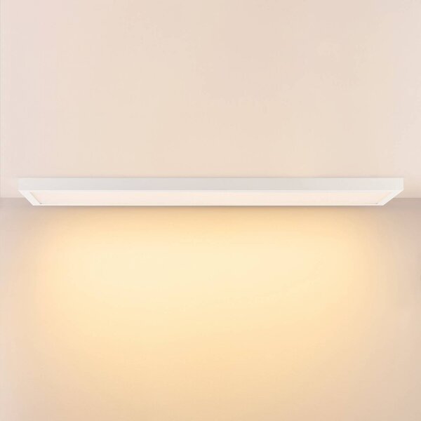 LED panel PRO OFFICE SANO, 153 x 33 cm, stmievateľné, biely kov, Biela / opálová, Pracovňa / Kancelária, Hliník