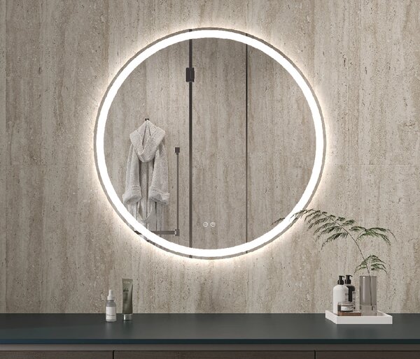 CERANO - Kúpeľňové LED zrkadlo Eterno - Ø 50 cm