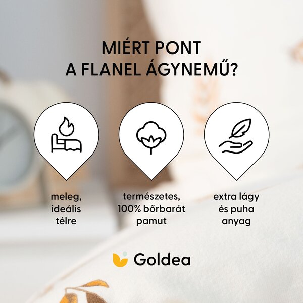 Goldea flanelové posteľné obliečky - jesenné tekvice a lístky 140 x 220 a 70 x 90 cm