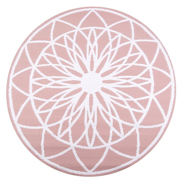 PRESENT TIME Ružový exteriérový koberec Fairytale ∅ 150 cm