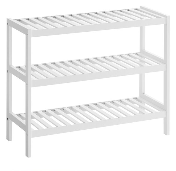 REGÁL NA TOPÁNKY, biela, bambus, 70/55/26 cm Boxxx - Online Only drobný nábytok, Online Only