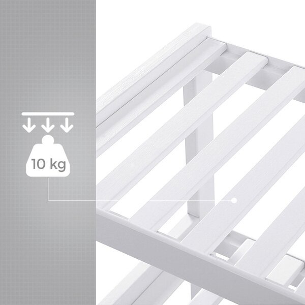 REGÁL NA TOPÁNKY, biela, bambus, 70/55/26 cm Boxxx - Online Only drobný nábytok, Online Only