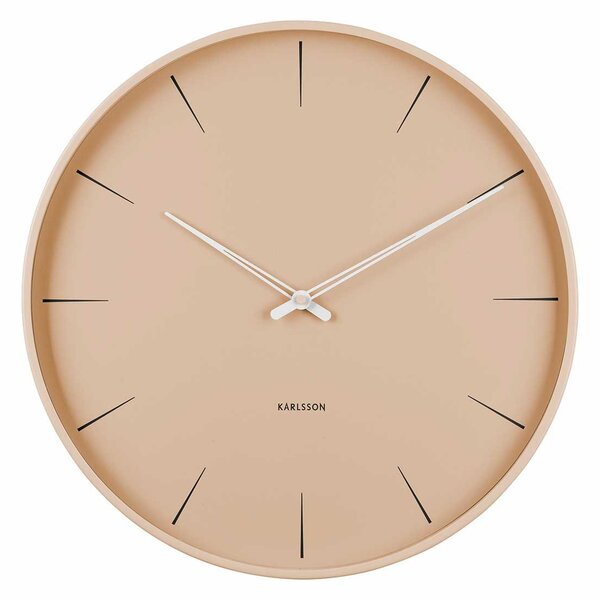 KARLSSON Nástenné hodiny Lure – hnedé 42 × 4,5 cm