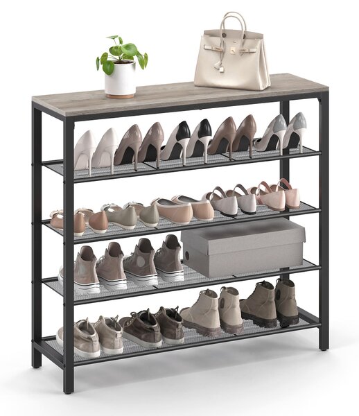 REGÁL NA TOPÁNKY, čierna, sivobéžová, 100/92,5/30 cm Boxxx - Online Only drobný nábytok, Online Only