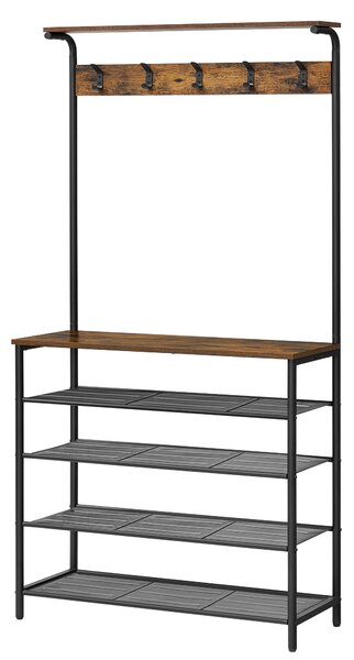 PREDSIEŇOVÝ NÁBYTOK, hnedá, čierna, 80/183,5/31,5 cm Boxxx - Online Only drobný nábytok, Online Only
