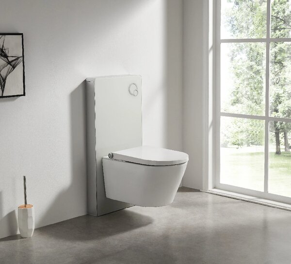 CERANO - Sanitárny splachovací modul pre WC závesné - biela matná - 48,3x100 cm
