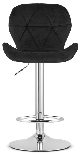 Barová stolička WEST VELVET, čierna