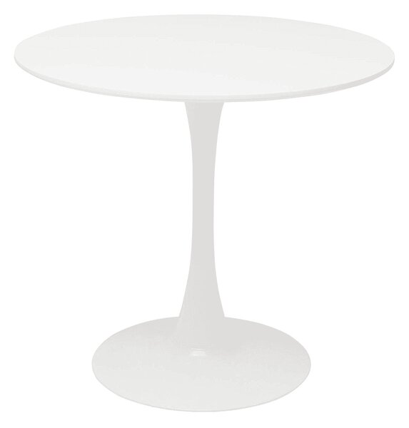 Kondela Jedálenský stôl, okrúhly, biela matná, REVENTON