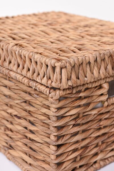Dekoračný box KIRA, vodný hyacint, šírka 34 cm, natur
