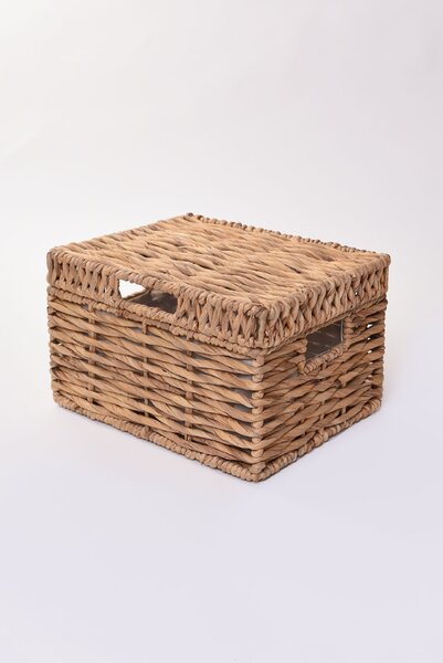 Dekoračný box KIRA, vodný hyacint, šírka 34 cm, natur