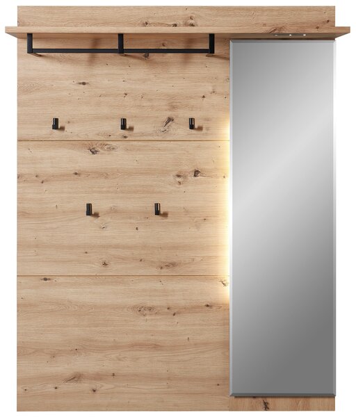 VEŠIAKOVÝ PANEL, dub artisan, 120/153/30 cm Voleo - Vešiakové steny