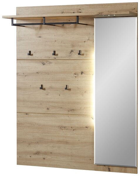 VEŠIAKOVÝ PANEL, dub artisan, 120/153/30 cm Voleo - Vešiakové steny