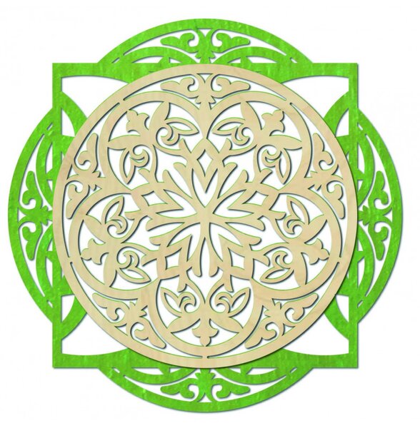 Drevený dekoratívny obraz s elegantným vzorom - mandala I SENTOP PR0304