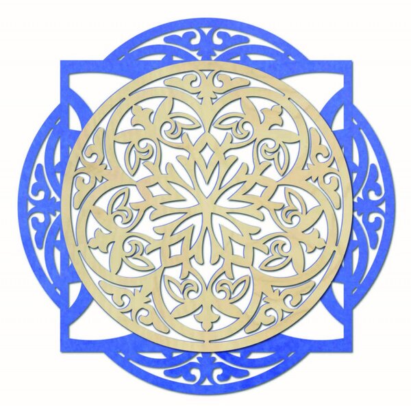 Drevený dekoratívny obraz s elegantným vzorom - mandala I SENTOP PR0304