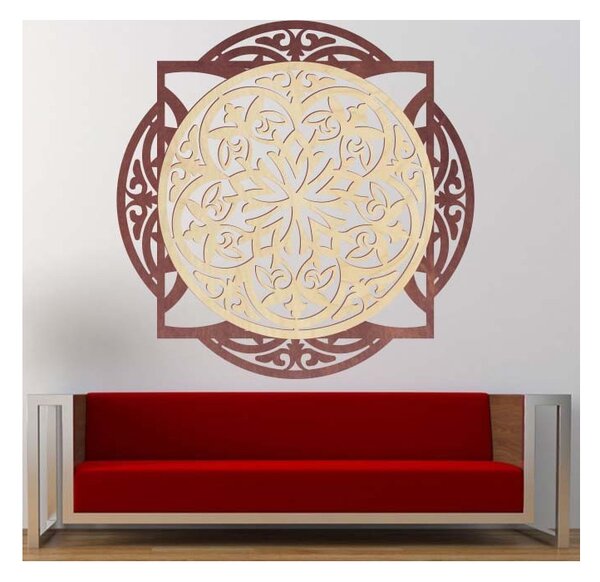Drevený dekoratívny obraz s elegantným vzorom - mandala I SENTOP PR0304