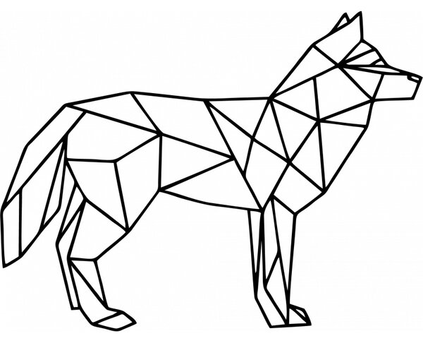 Geometrický obraz na stenu vlk - ROKY 3838 PR0231