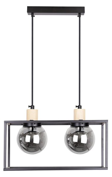 Závesný luster Retro pre žiarovku 2x E27 – LED lustre a svietidlá > Lustre